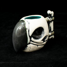 Load image into Gallery viewer, Parrot Skull Tiki Mug, Matte with Teal