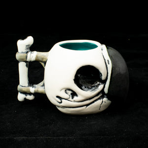 Parrot Skull Tiki Mug, Matte with Teal