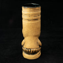 Load image into Gallery viewer, Toothy Tiki Mug, Sand Wipe Away with Black Interior Glaze
