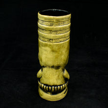 Load image into Gallery viewer, Toothy Tiki Mug, Olive Wipe Away with Black Interior Glaze