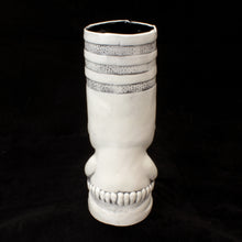 Load image into Gallery viewer, Toothy Tiki Mug, White Brush Off Gloss Glaze