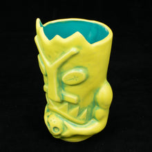 Load image into Gallery viewer, Terrible Tiki Mug, Pineapple Teal Wipe Away with Teal Interior