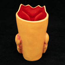 Load image into Gallery viewer, Terrible Tiki Mug, Matte Orange and Red Wipe Away with Red Interior