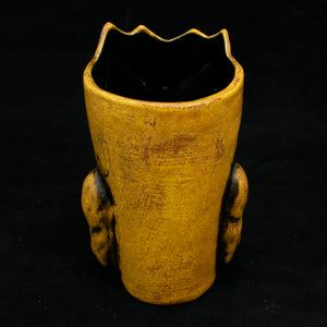 Terrible Tiki Mug, Yellow Spice Wipe Away with Black Interior