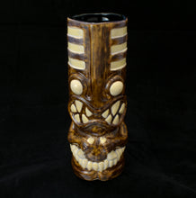 Load image into Gallery viewer, Toothy Tiki Mug, Two Color Mineral Brown and Oyster Shell