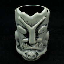 Load image into Gallery viewer, Terrible Tiki Mug, Grey and Black Wipe Away with Black Interior