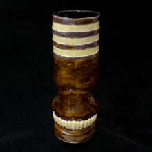 Load image into Gallery viewer, Toothy Tiki Mug, Two Color Mineral Brown and Oyster Shell