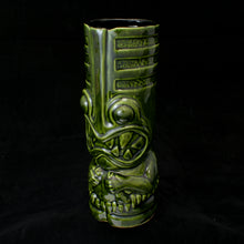 Load image into Gallery viewer, Toothy Tiki Mug, Gloss Green Glaze