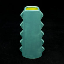 Load image into Gallery viewer, Tall Spiky Tiki Mug, Matte Teal with Chartreuse Green