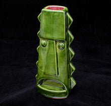 Load image into Gallery viewer, Tall Spiky Tiki Mug, Green with Red