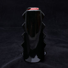 Load image into Gallery viewer, Tall Spiky Tiki Mug, Gloss Black with Red
