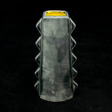 Load image into Gallery viewer, Tall Spiky Tiki Mug, Translucent Black with Yellow Speckle