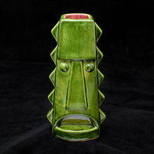 Load image into Gallery viewer, Tall Spiky Tiki Mug, Green with Red