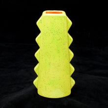 Load image into Gallery viewer, Tall Spiky Tiki Mug, Gloss Yellow Green Speckled
