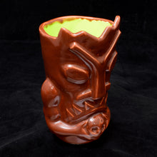 Load image into Gallery viewer, Terrible Tiki Mug, Blood Red with Lime Green