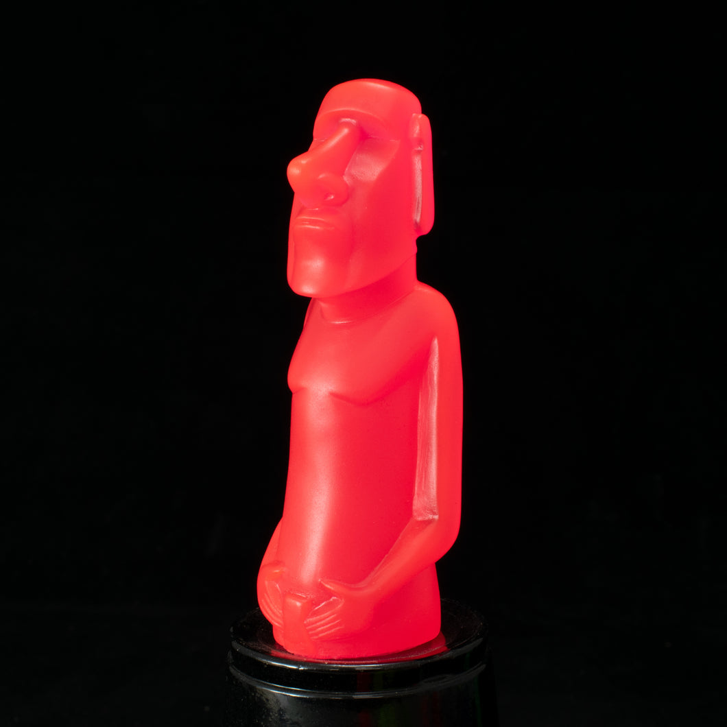 Mini Moai Figure, NEON Pink
