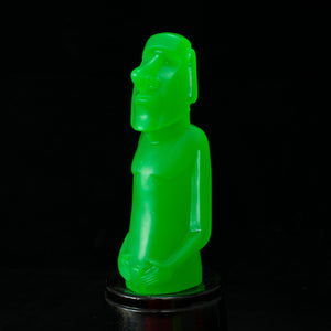 Mini Moai Figure, NEON Green