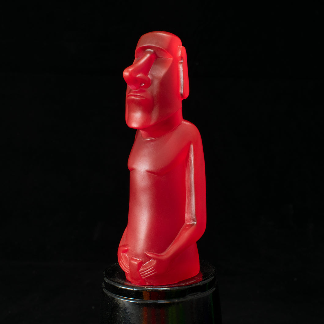 Mini Moai Figure, Magenta Ice
