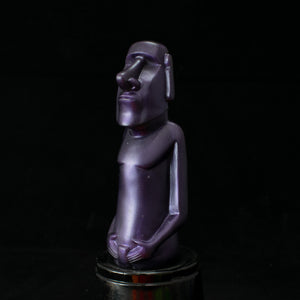 Created Mini Moai Figure, Dark Purple Pearl