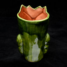 Load image into Gallery viewer, Terrible Tiki Mug, Gloss Green with Brick Red