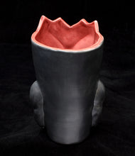 Load image into Gallery viewer, Terrible Tiki Mug, Matte Dark Grey with Red