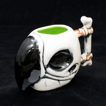 Load image into Gallery viewer, Parrot Skull Tiki Mug, Gloss with Green