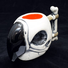 Load image into Gallery viewer, Parrot Skull Tiki Mug, Matte with Orange