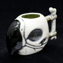 Load image into Gallery viewer, Parrot Skull Tiki Mug, Matte with Green Speckle