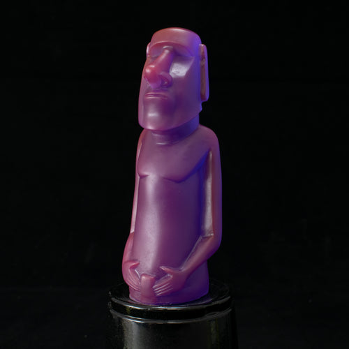 Mini Moai Figure, Indigo Ice