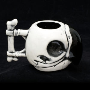 Parrot Skull Tiki Mug, Gloss with Black
