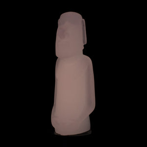 Mini Moai Figure, Glow in the Dark White
