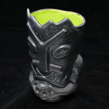 Load image into Gallery viewer, Terrible Tiki Mug, Matte Grey with Lime Green