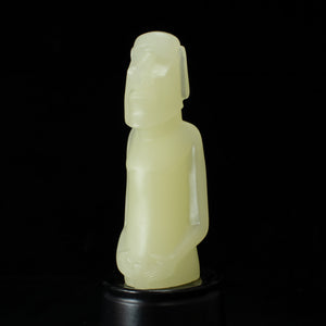 Mini Moai Figure, Glow in the Dark White