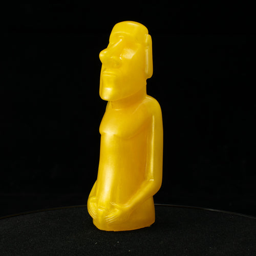 Mini Moai Figure, Yellow Pearl