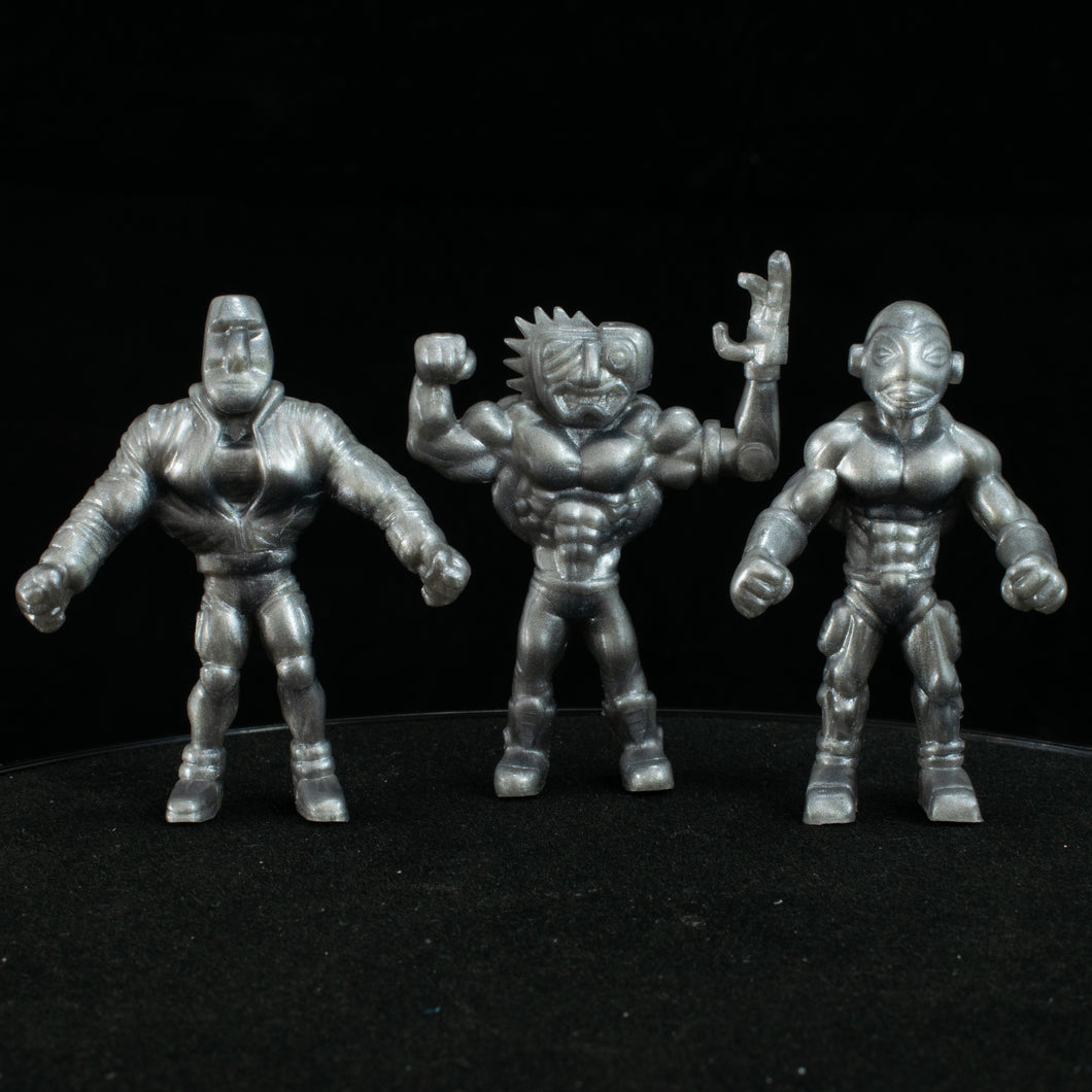 Tiki Melee T.I.K.I. Series 2 figures, Set of 3, Future Silver