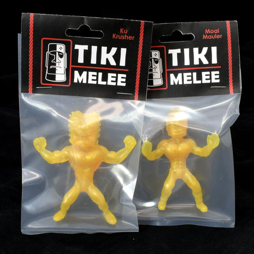 Tiki Melee Ku Crusher and Moai Mauler One Off Pair, Lemon Pearl