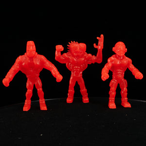 Tiki Melee T.I.K.I. Series 2 figures, Set of 3, UV Neon Red