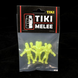 Tiki Melee T.I.K.I. figures One Off, Set of 3, Lemon Pearl