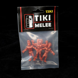 Tiki Melee T.I.K.I. figures One Off, Set of 3, Metallic Copper Pearl