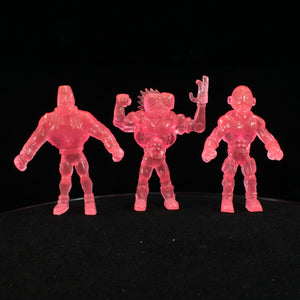 Tiki Melee T.I.K.I. Series 2 figures, Set of 3, Glow in the Dark Pink