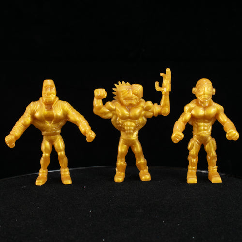 Tiki Melee T.I.K.I. Series 2 figures, Set of 3, Yellow Gold
