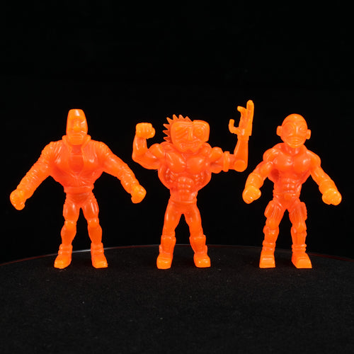 Tiki Melee T.I.K.I. Series 2 figures, Set of 3, Neon Orange