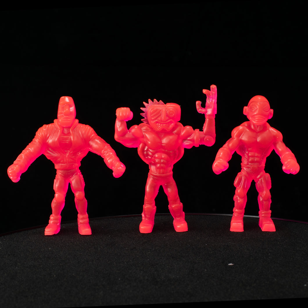 Tiki Melee T.I.K.I. Series 2 figures, Set of 3, Neon Pink