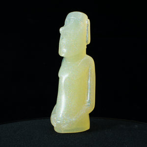 Mini Moai Figure, Iridescent Glitter