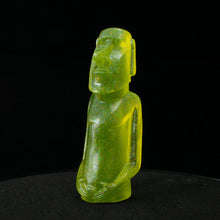 Load image into Gallery viewer, Mini Moai Figure, Lime Crystal Holo Glitter