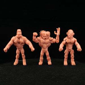 Tiki Melee T.I.K.I. Series 2 figures, Set of 3, Pink Keshi