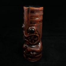 Load image into Gallery viewer, Toothy Tiki Mug, Fire Away with Black Interior Glaze