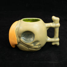 Load image into Gallery viewer, Parrot Skull Tiki Mug, Green and Orange with Green Interior