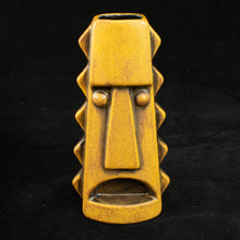 Load image into Gallery viewer, Tall Spiky Tiki Mug, Yellow Spice Wipe Away with Black Interior