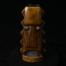 Load image into Gallery viewer, Tall Spiky Tiki Mug, Brown Ore Away with Black Interior